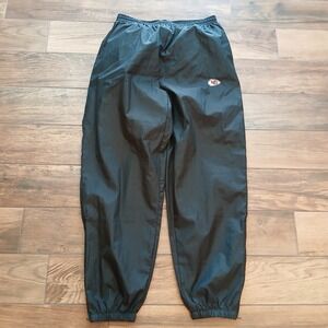 Vintage Kansas City Chiefs Track Pants Mens Large Black Logo Athletic Lined 90s